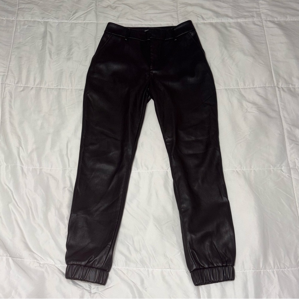 Bar III Black Faux Leather Pants – Women’s Size 2